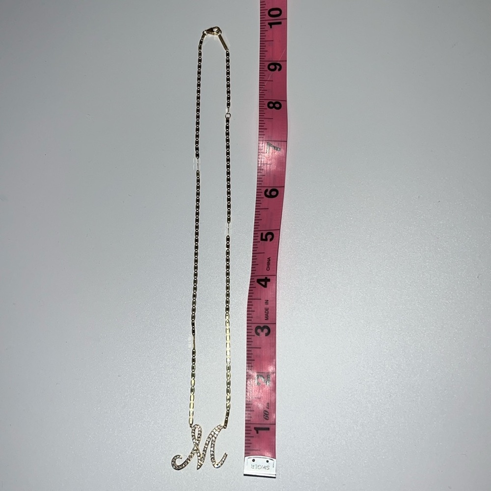 💎NWT LANA MALIBU INITIAL NECKLACE “M” 14 K GOLD & DIAMOND - Picture 5 of 17